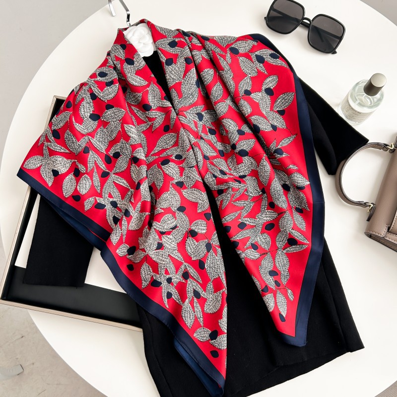 Scarf Silk Square - وشاح مربع 90 سم عالي الجودة