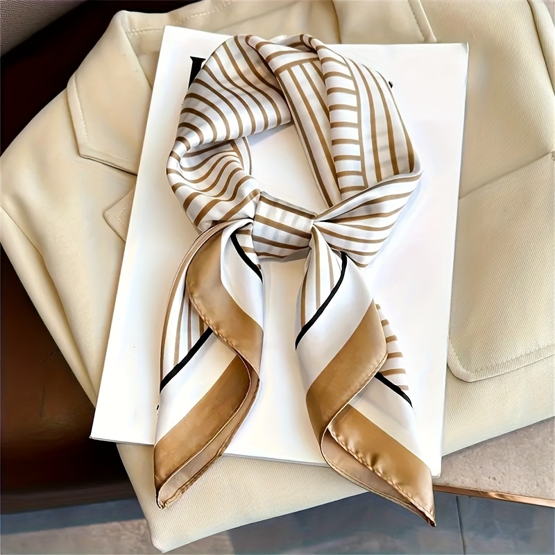 Scarf Silk Square - العلامة التجارية الفاخرة الحرير شريط مصمم