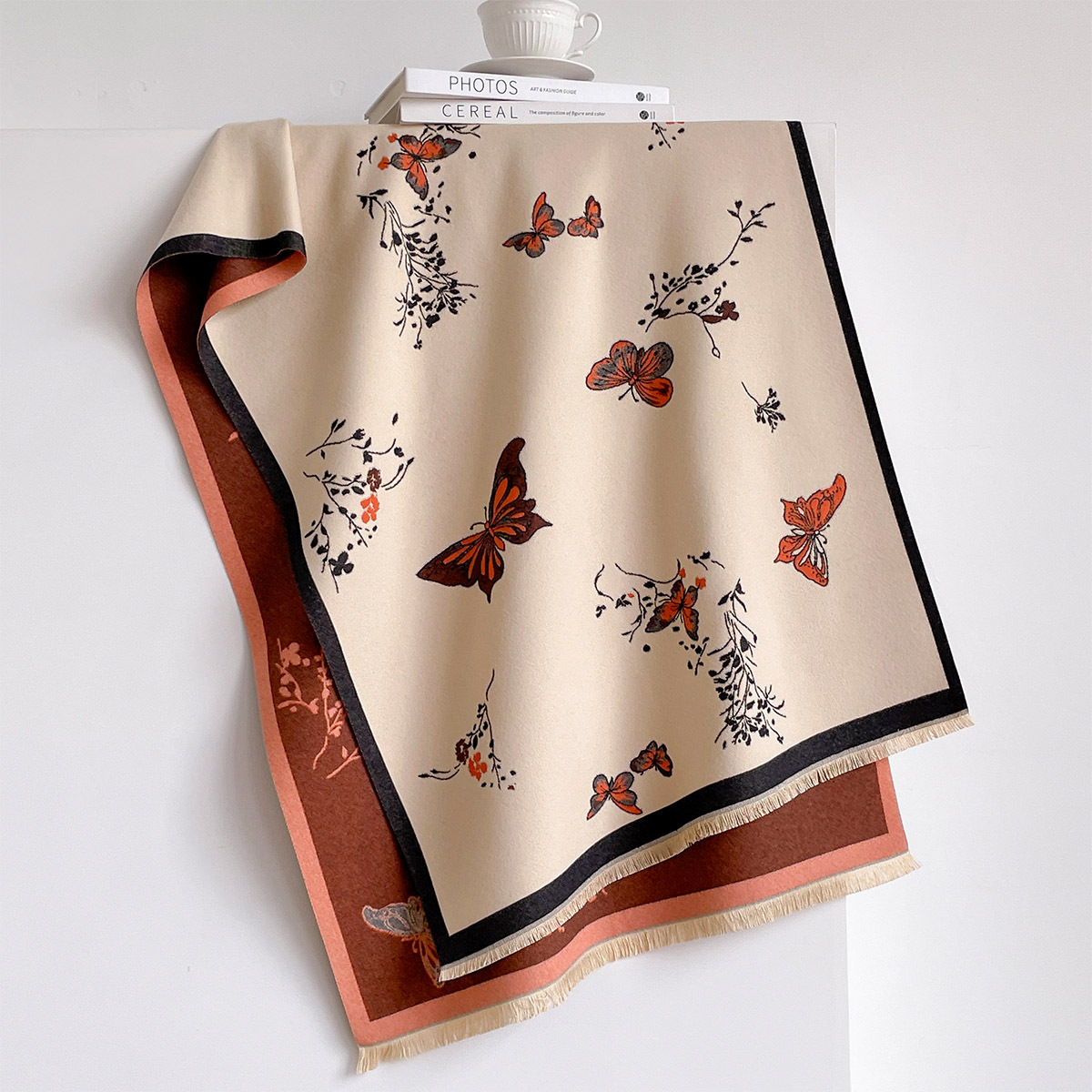 وشاح نسائي من الكشمير الصناعي  - مراجعة Pashmina Wrap Large وسعره