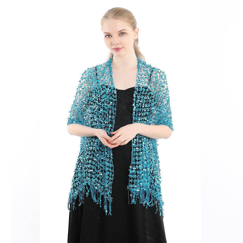 شال أوروبي وأمريكي مزين بالترت - مراجعة Stole Wedding Shawl وسعره