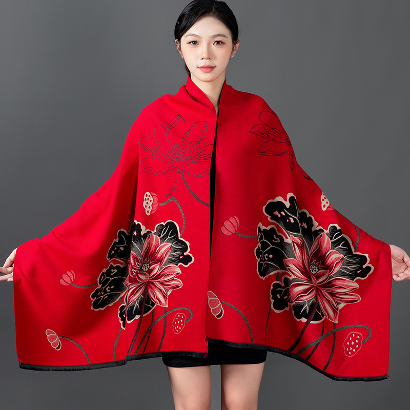 النساء الشتاء شال الكشمير وشاح - مراجعة Woven Scarf Blanket وسعره