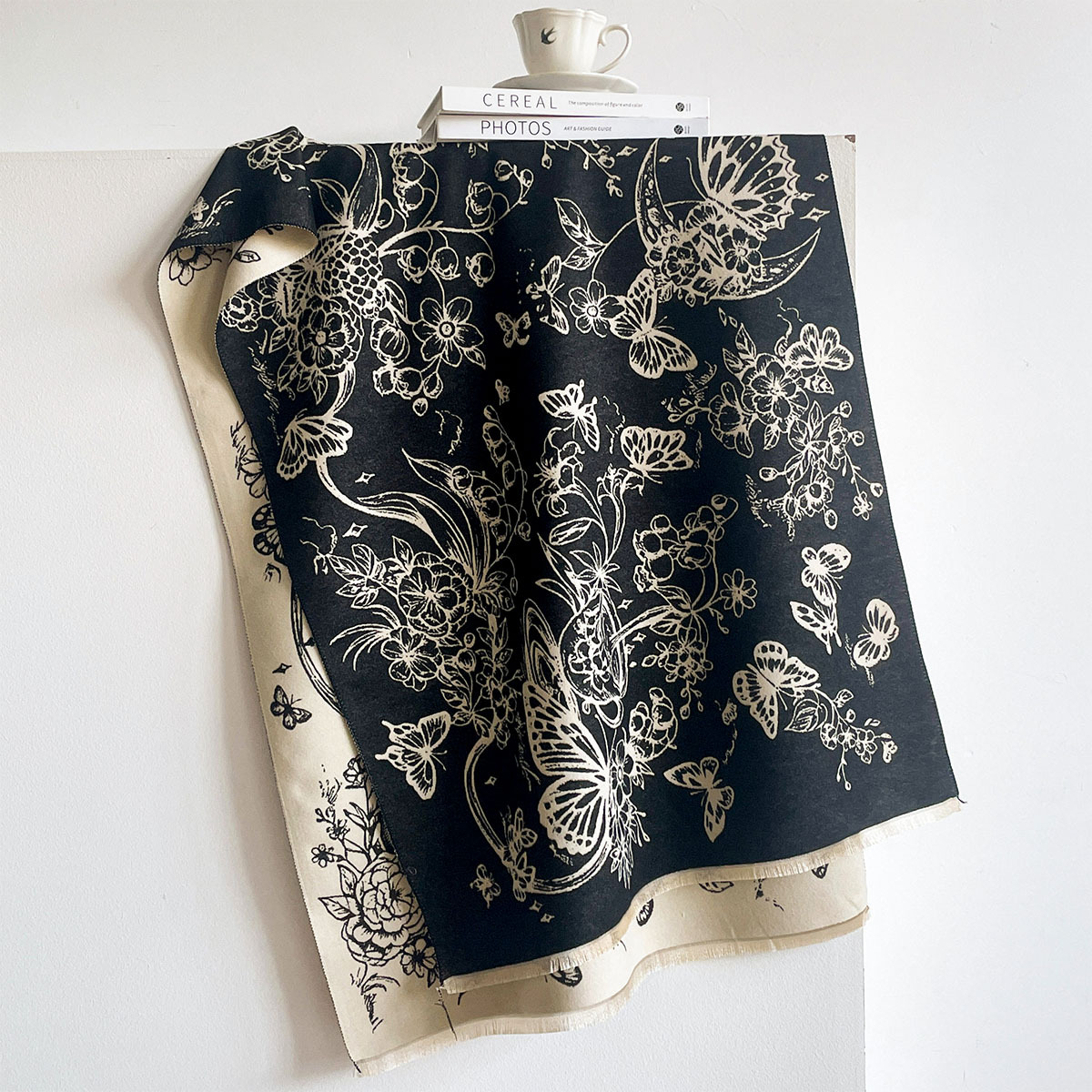 وشاح من الكشمير الصناعي مع شرا - مراجعة Pashmina Wrap Large وسعره