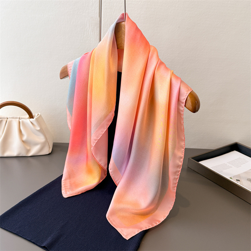 2025 تصميم الأزياء مربع وشاح ح - مراجعة Scarf Silk Square وسعره