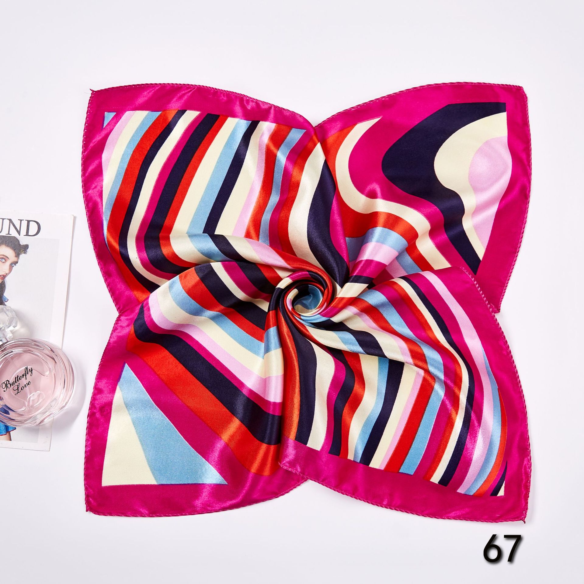 50*50 سنتيمتر مربع الأوشحة الح - مراجعة Scarf Silk Square وسعره