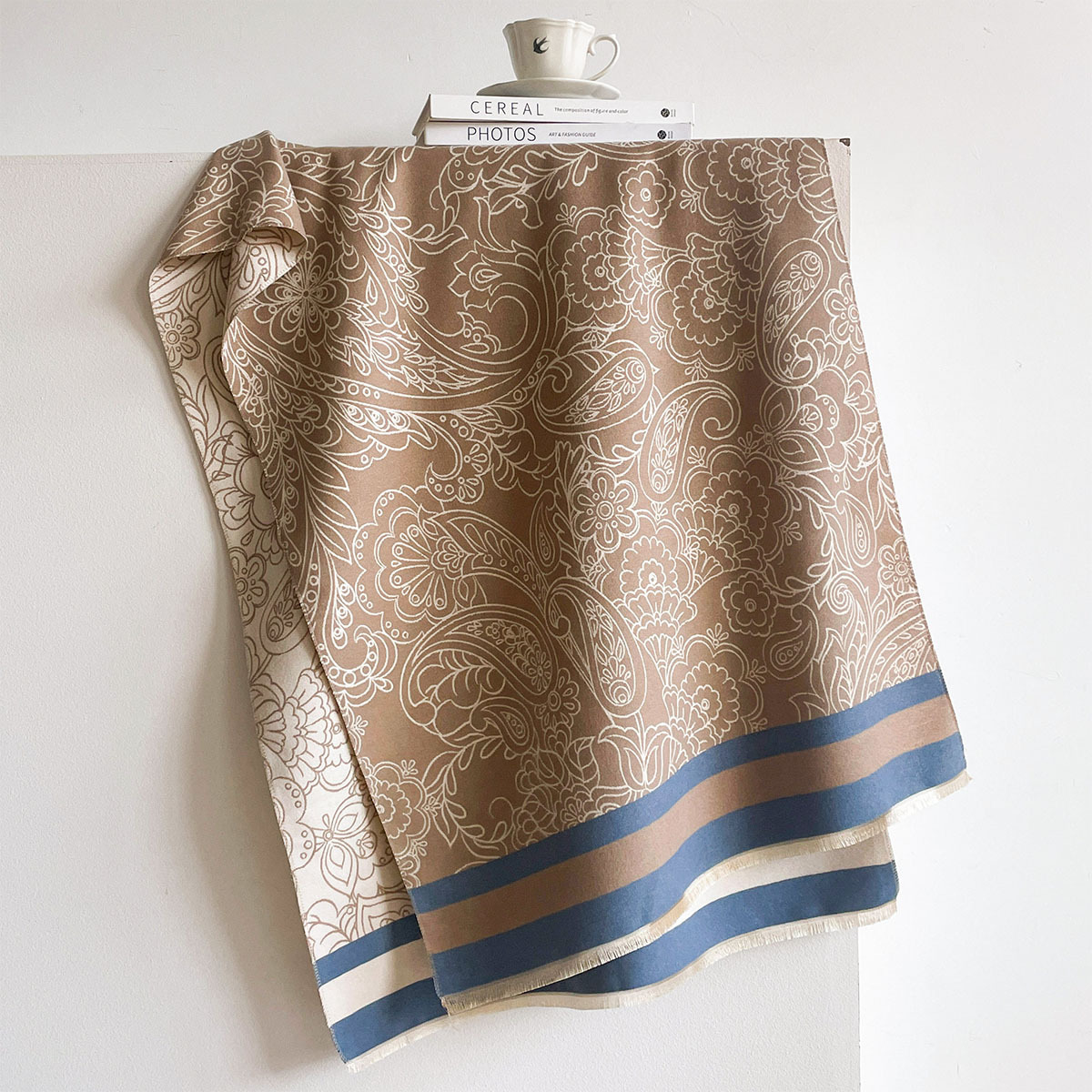 وشاح دافئ من الكشمير الصناعي ل - مراجعة Pashmina Wrap Large وسعره
