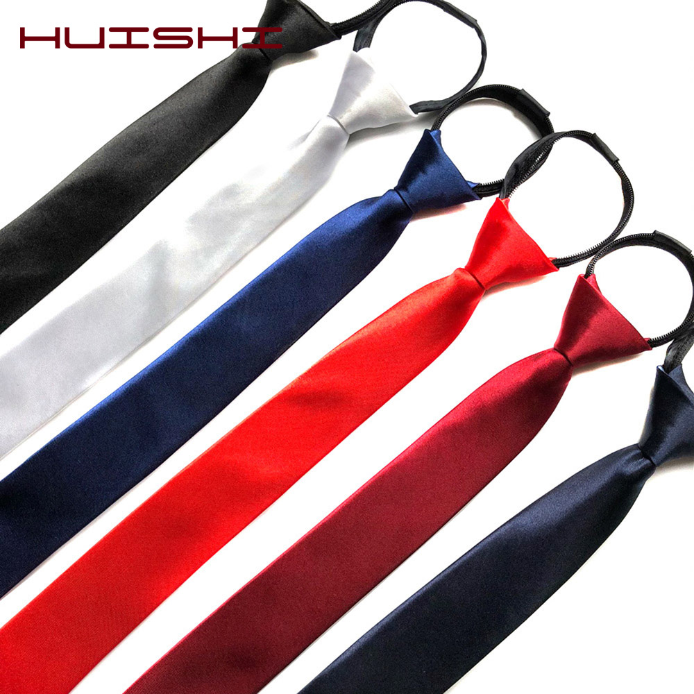 HUISHI ربطات عنق بسحاب مربوط م - مراجعة Skinny Tie Men وسعره