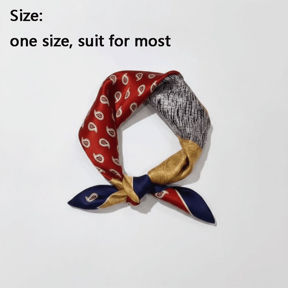وشاح حريري مربع الشكل بطباعة ز - مراجعة Scarf Silk Square وسعره