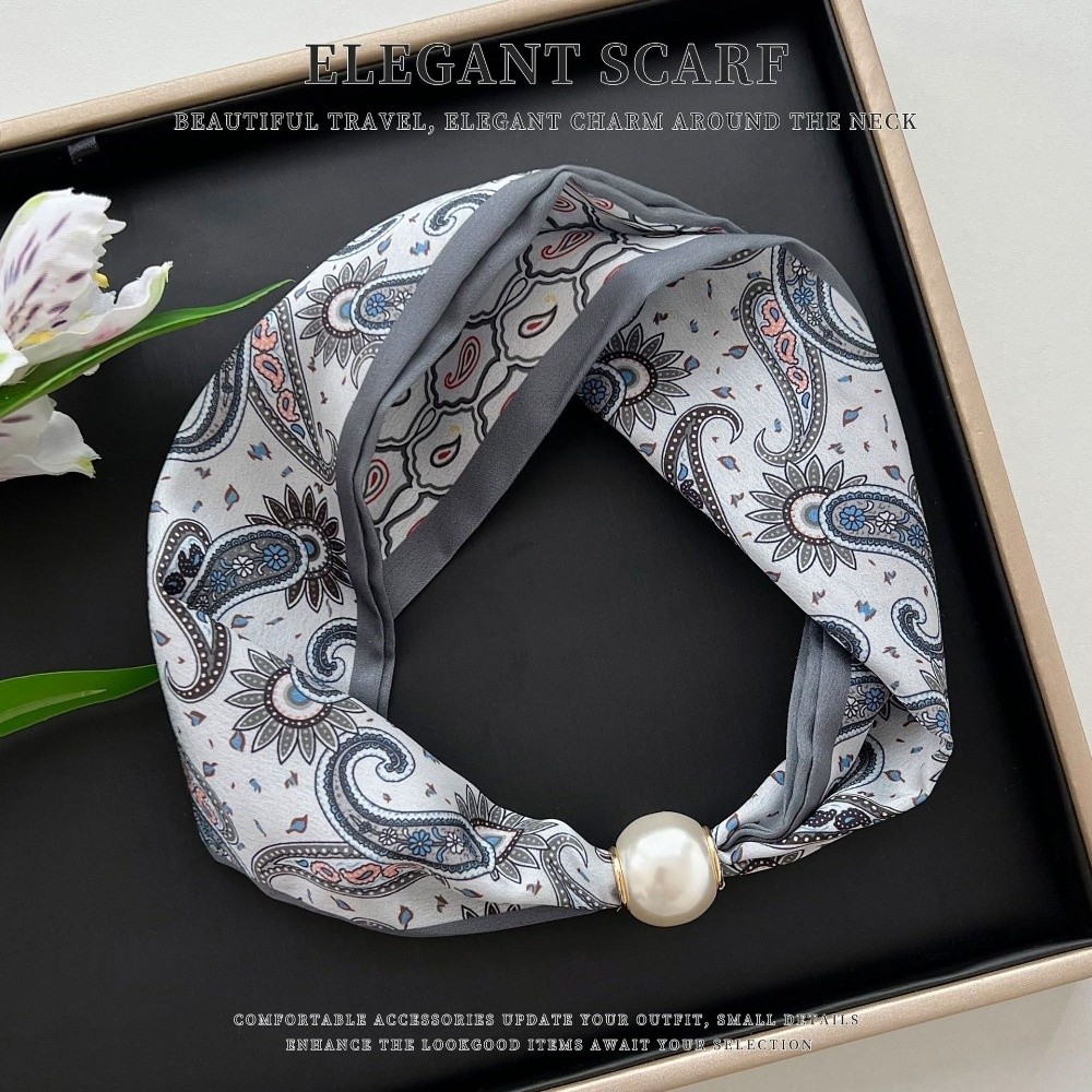 وشاح حريري أنيق بمشبك مغناطيسي - مراجعة Face Scarf Mask وسعره