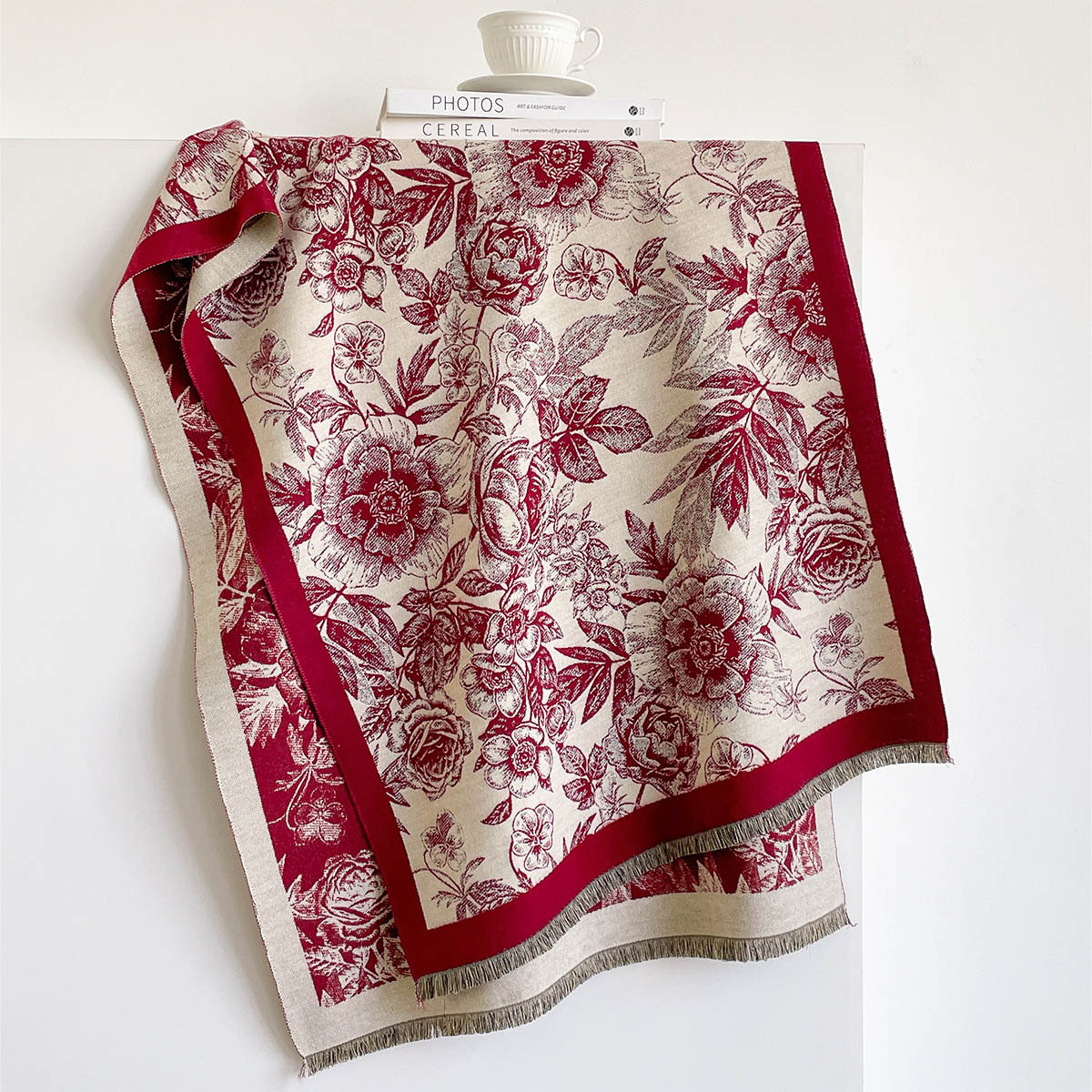 وشاح نسائي من الكشمير الصناعي  - مراجعة Pashmina Wrap Large وسعره