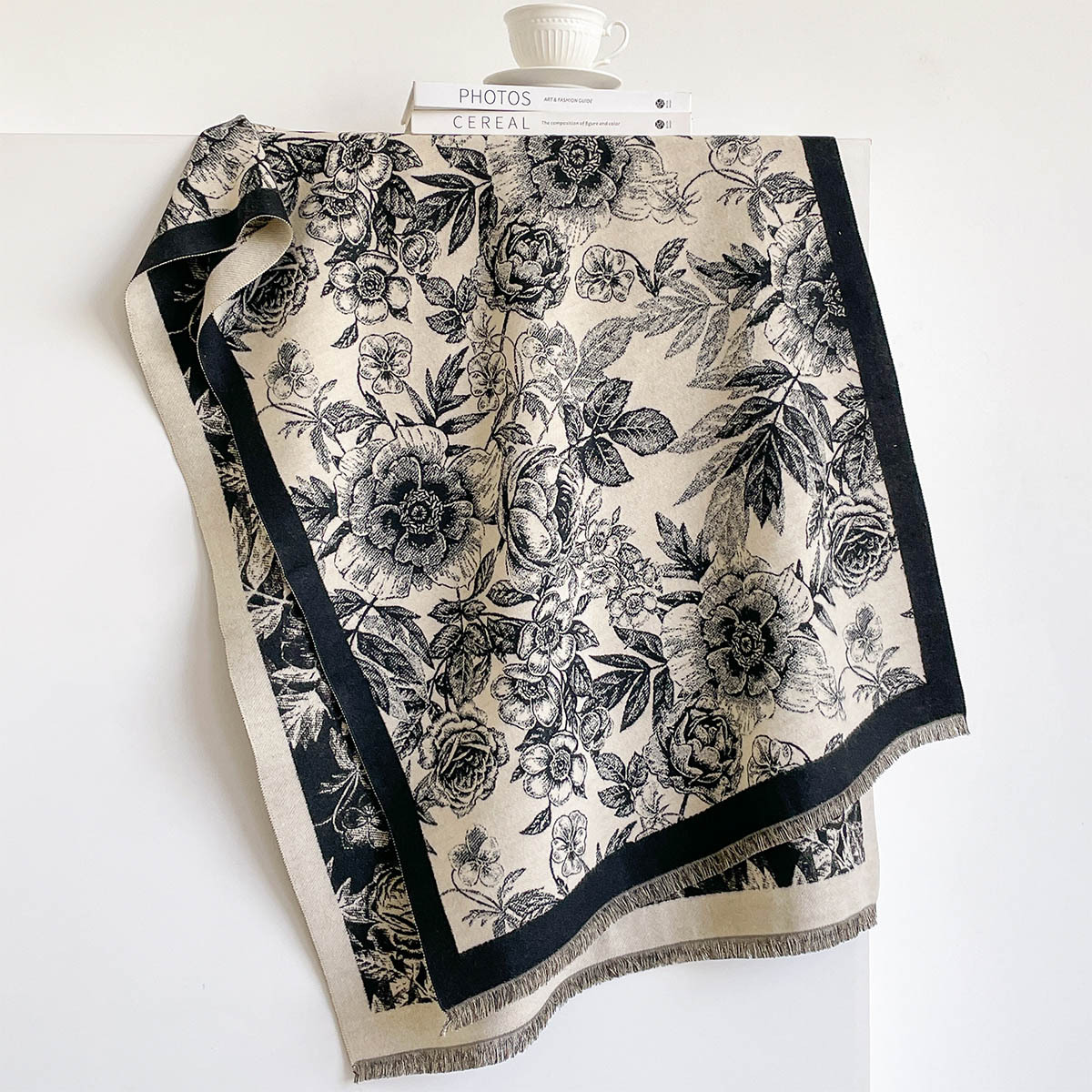 وشاح نسائي من الكشمير الصناعي  - مراجعة Pashmina Wrap Large وسعره