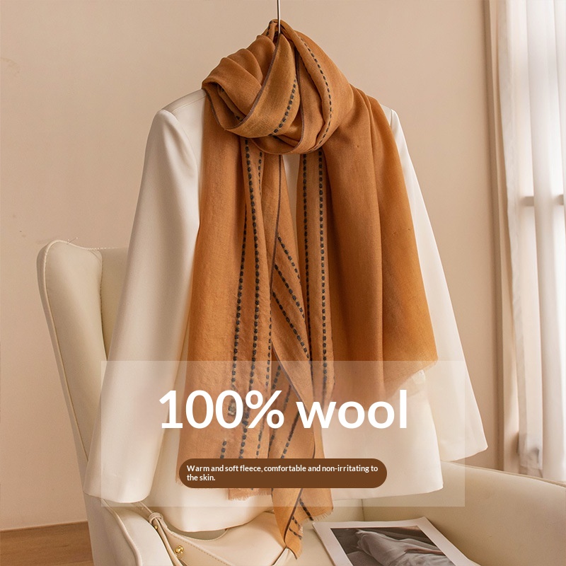 وشاح من الصوف 100% فائق النعوم - مراجعة Pashmina Wrap Large وسعره