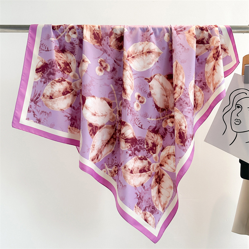 وشاح كبير مربع مطبوع للإناث ،  - مراجعة Scarf Silk Square وسعره
