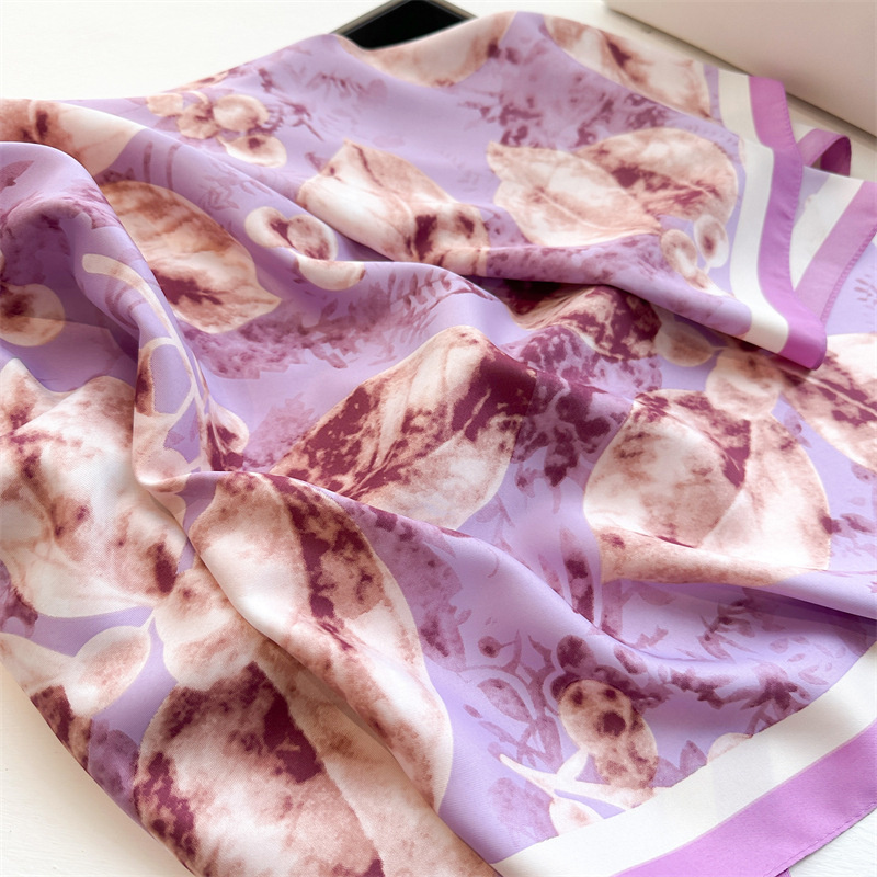 وشاح كبير مربع مطبوع للإناث ،  - مراجعة Scarf Silk Square وسعره
