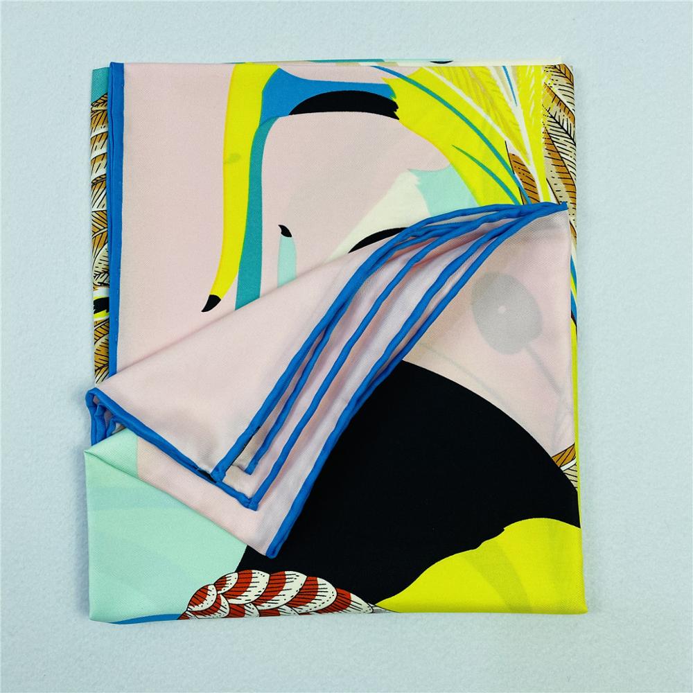 90 سنتيمتر الفاخرة الببغاء حك  - مراجعة Scarf Silk Square وسعره